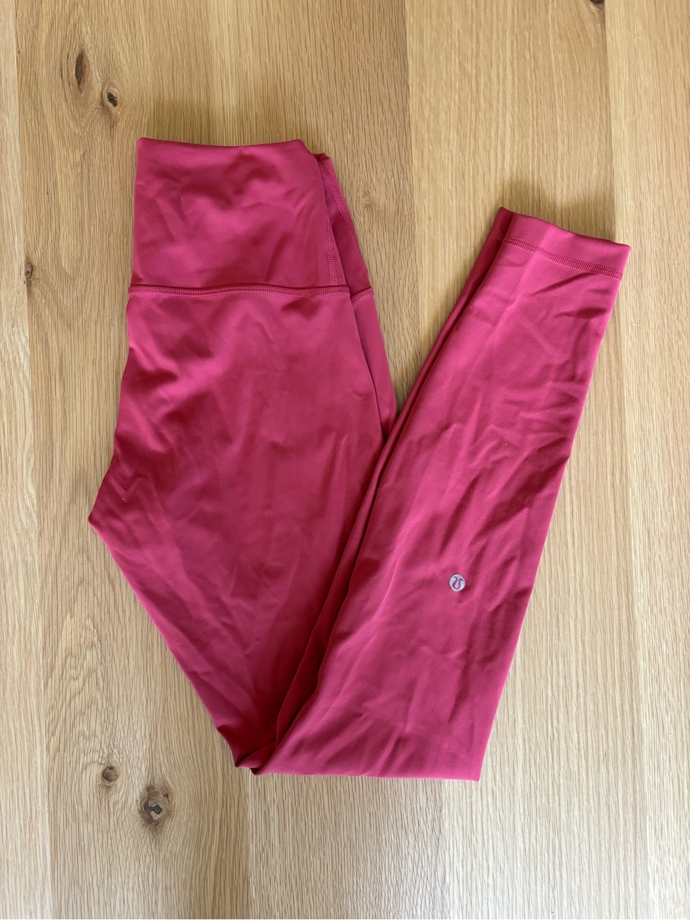 Lululemon Wunder Train High-Rise Pink Leggings, 28” inseam, 8
